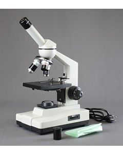 Vision Scientific VME0007-LD Monocular Brightfield Microscope, 40x400x Magnification, 0.65 N.A. Condenser, LED Illumination with Intensity Control, Coaxial Coarse and Fine Focus,110V