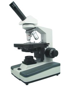 Walter Products M-CXM-LED Monocular Microscope, M Series, 3 DIN Objectives, Mechanical Stage, Coaxial Focusing, Corded Kohler LED Illumination