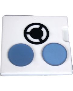 Radical Set of Blue & Frosted Filter w Darkfield Stop for Biology Compound Microscope