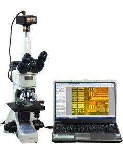 OMAX 40X-2500X Digital Infinity Trinocular Polarizing Metallurgical Microscope with 14MP Camera and 100X Dry Objective